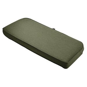 classic accessories montlake fadesafe water-resistant 41 x 18 x 3 inch outdoor bench/settee contoured back cushion, patio furniture swing cushion, heather fern green, patio loveseat cushion