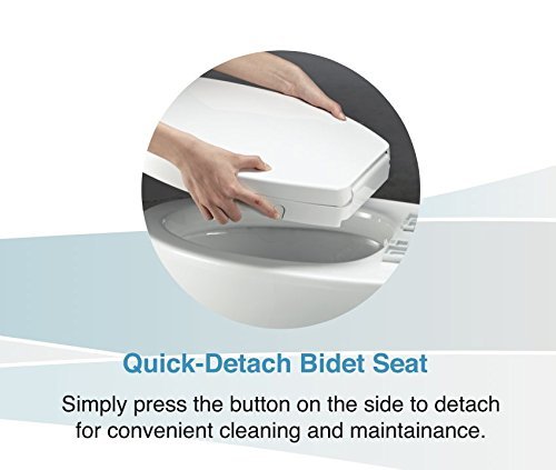 AXENT FB108 Round Front Toilet Seat with Bidet Function - No Electrical Outlet Required