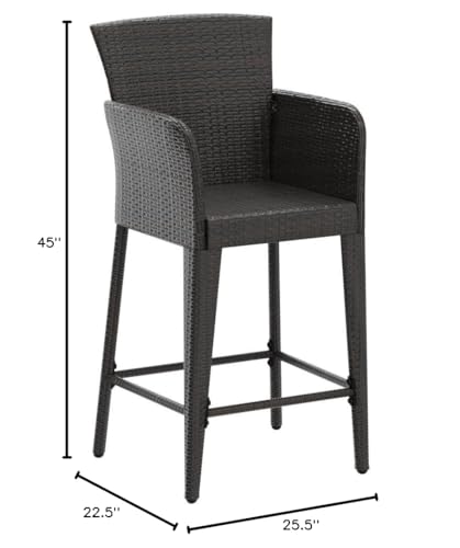 Christopher Knight Home Anaya Wicker Bar Stool, 45", Multibrown