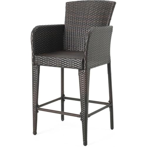 Christopher Knight Home Anaya Wicker Bar Stool, 45", Multibrown