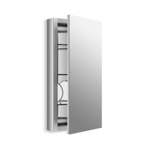 Kohler Verdera 15 in. W x 30 in. H Aluminum medicine cabinet with adjustable flip-out flat mirror