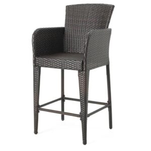 Christopher Knight Home Anaya Wicker Bar Stool, 45", Multibrown