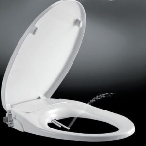 AXENT FB108 Round Front Toilet Seat with Bidet Function - No Electrical Outlet Required