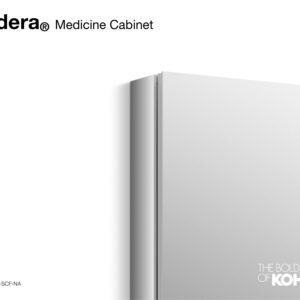 Kohler Verdera 15 in. W x 30 in. H Aluminum medicine cabinet with adjustable flip-out flat mirror