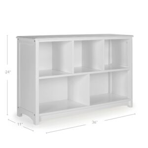 Guidecraft Classic Bookshelf - Gray: Wooden 5-Compartment Storage Shelving Unit for Kids Toys, Books, Paper, TV, and Bins - Children's Playroom Bookcase Furniture