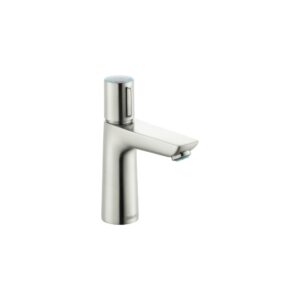 hansgrohe talis select e modern easy install easy on/off -handle 1 7-inch tall bathroom sink faucet in brushed nickel, 71750821