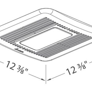 Delta Electronics (Americas) Ltd. SIG80-110DLED BreezSignature BreezSignature-SIG80-110DLED-80/110 Exhaust Fan/LED Night-Light with Dual Speed, 80/110 CFM