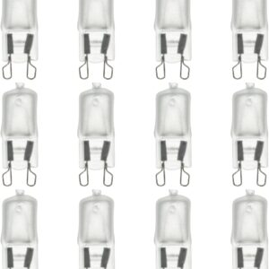 Sunlite Q60/FR/G9/120V/12PK Halogen 60W 120V Q60 Single Ended Capsule Light Bulbs, Frosted Finish, 3200K Bright White, Bi-Pin (G9) Base, 12 Pack