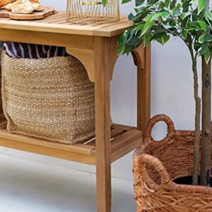 Cambridge Casual Indonesian Teak Auburn Outdoor Console Table, Natural