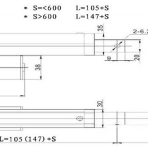 BEMONOC 12Vdc Stroke 300mm 12" Force 300N Linear Actuator Motor Fast Speed Speed 30mm/sec