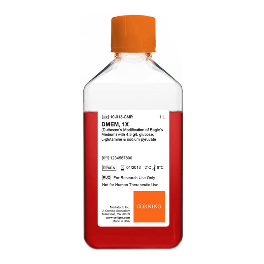 Mediatech 15-013-LB Dulbecco's Modification of Eagle's Medium, Powder, 4.5 g/L Glucose and Sodium Pyruvate Without L-glutamine, 20 L