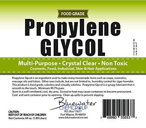 Propylene Glycol - Half Gallon - USP Certified Food Grade - Highest Purity, Humectant, Fog Machine, Humidor & Antifreeze Solution, DIY