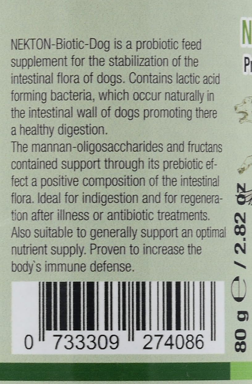 Nekton Biotic-Dog Probiotic Supplement for Dogs 80gm (2.8oz)