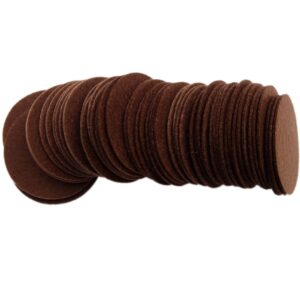 playfully ever after 2 inch brown 58pc stiff felt circles