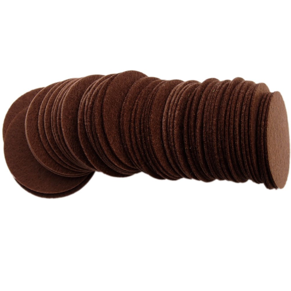 Playfully Ever After 2 Inch Brown 58pc Stiff Felt Circles