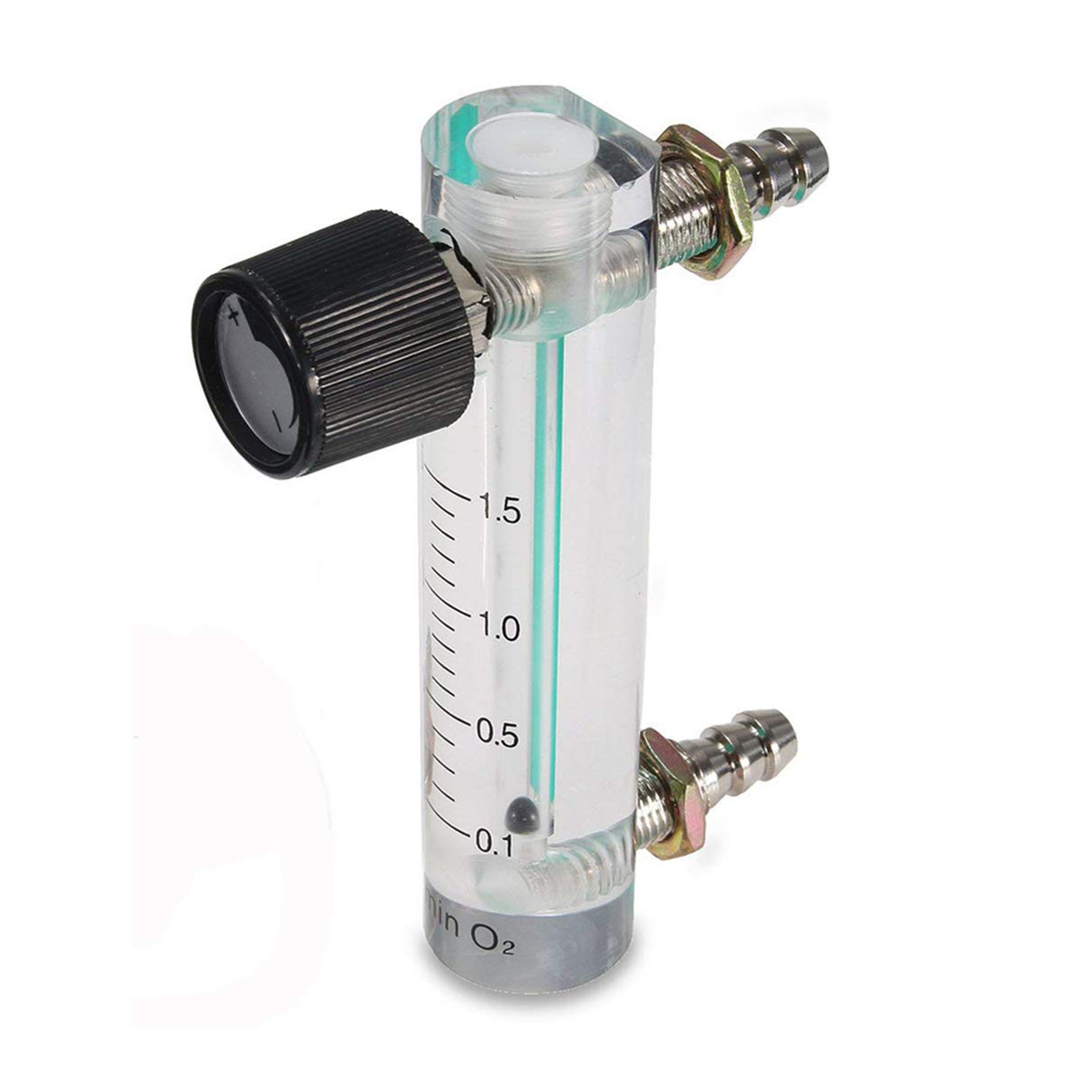 JIAWANSHUN Oxygen Air Flow Meter 0.1-1.5LPM Gas Flow Regulator Gas Flowmeter with Copper Connector