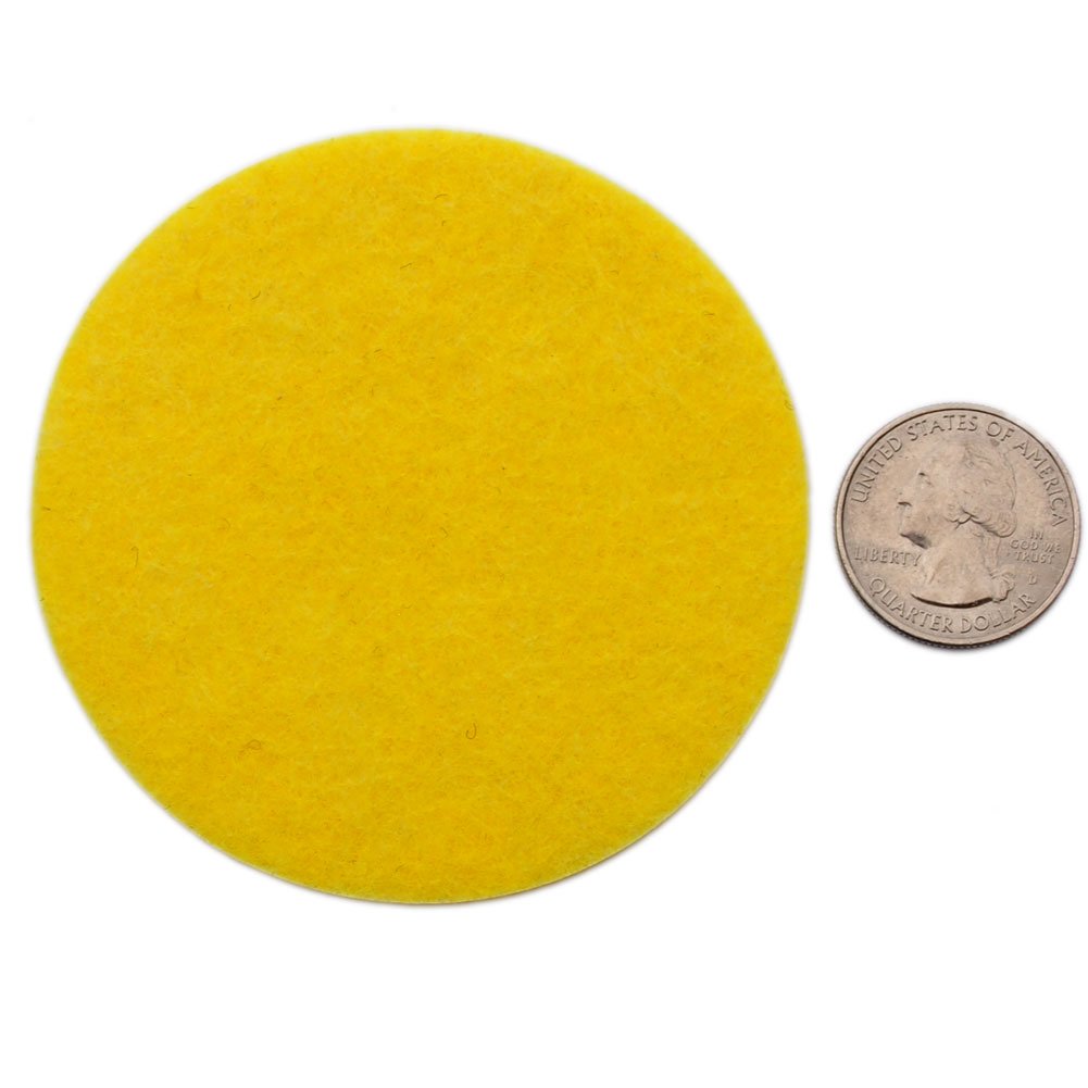 Playfully Ever After 3 Inch Yellow 30pc Stiff Felt Circles