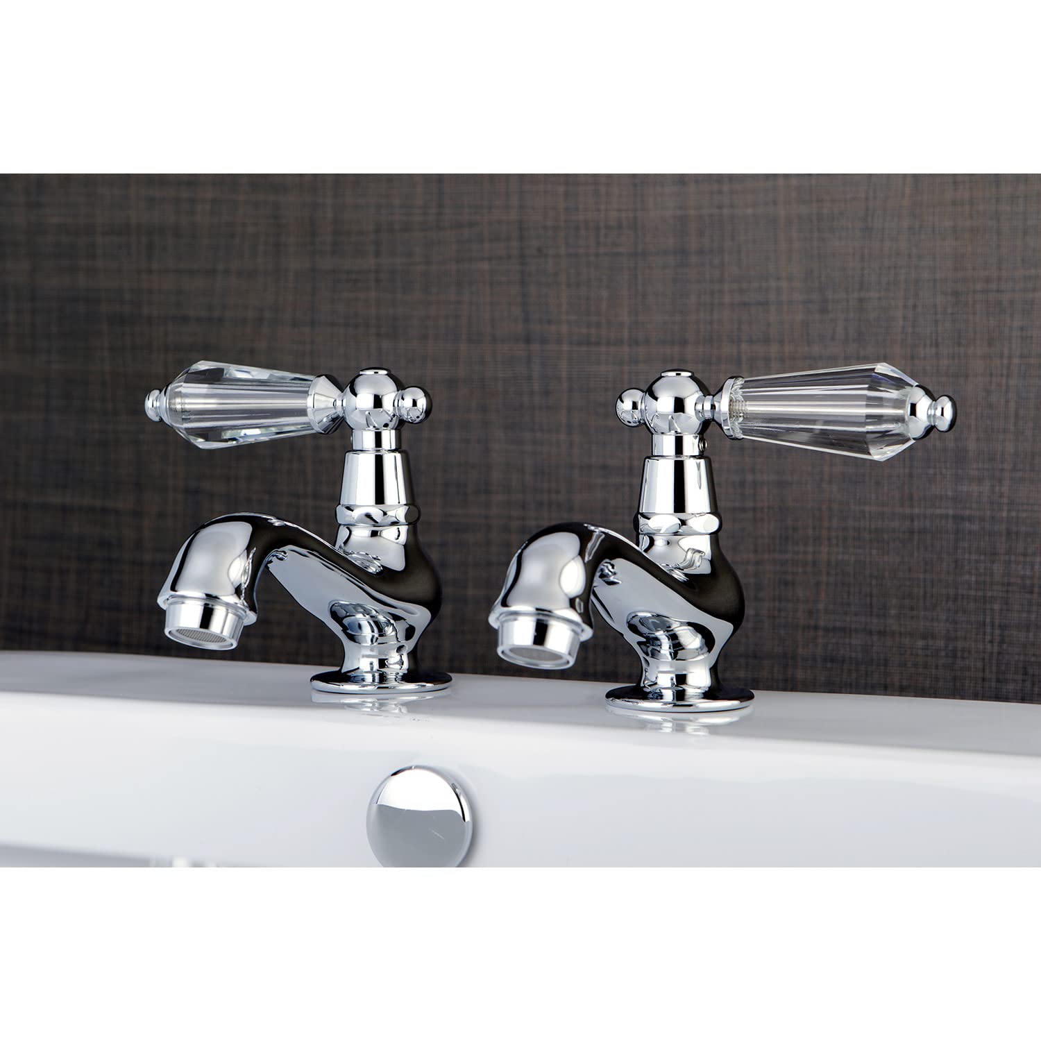 Kingston Brass KS1102WLL Basin Tap Faucet with Cross Handle, Polished Brass