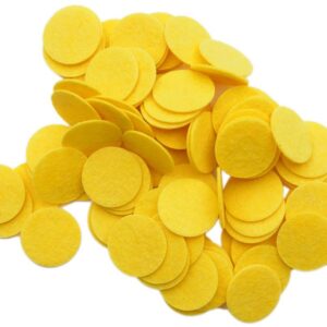 Playfully Ever After 1 Inch Yellow 100pc Stiff Felt Circles