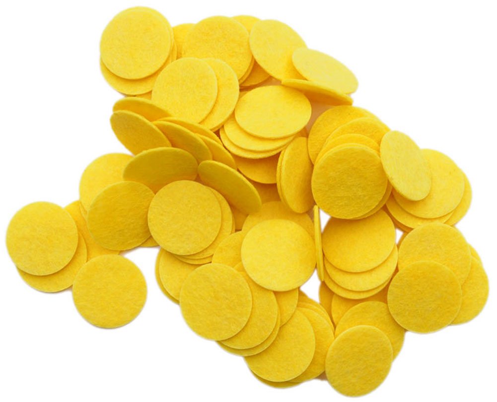 Playfully Ever After 1 Inch Yellow 100pc Stiff Felt Circles