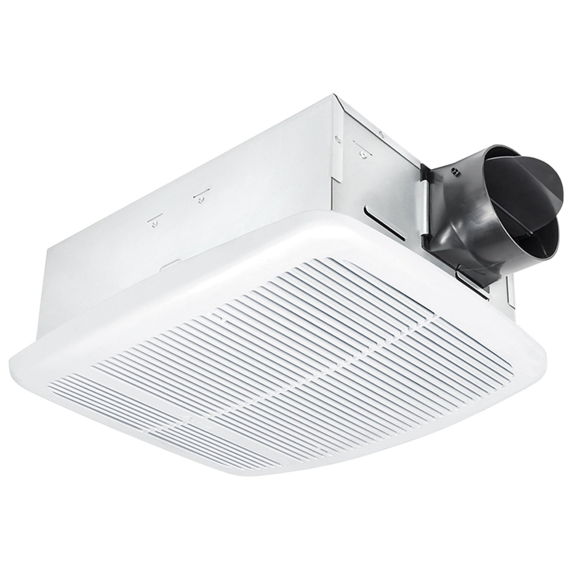 Delta Breez Radiance Exhaust Bathroom Fan 80 CFM Energy Efficient Quiet Operation Brushless Motor with Built-In Thermostat Heater, White