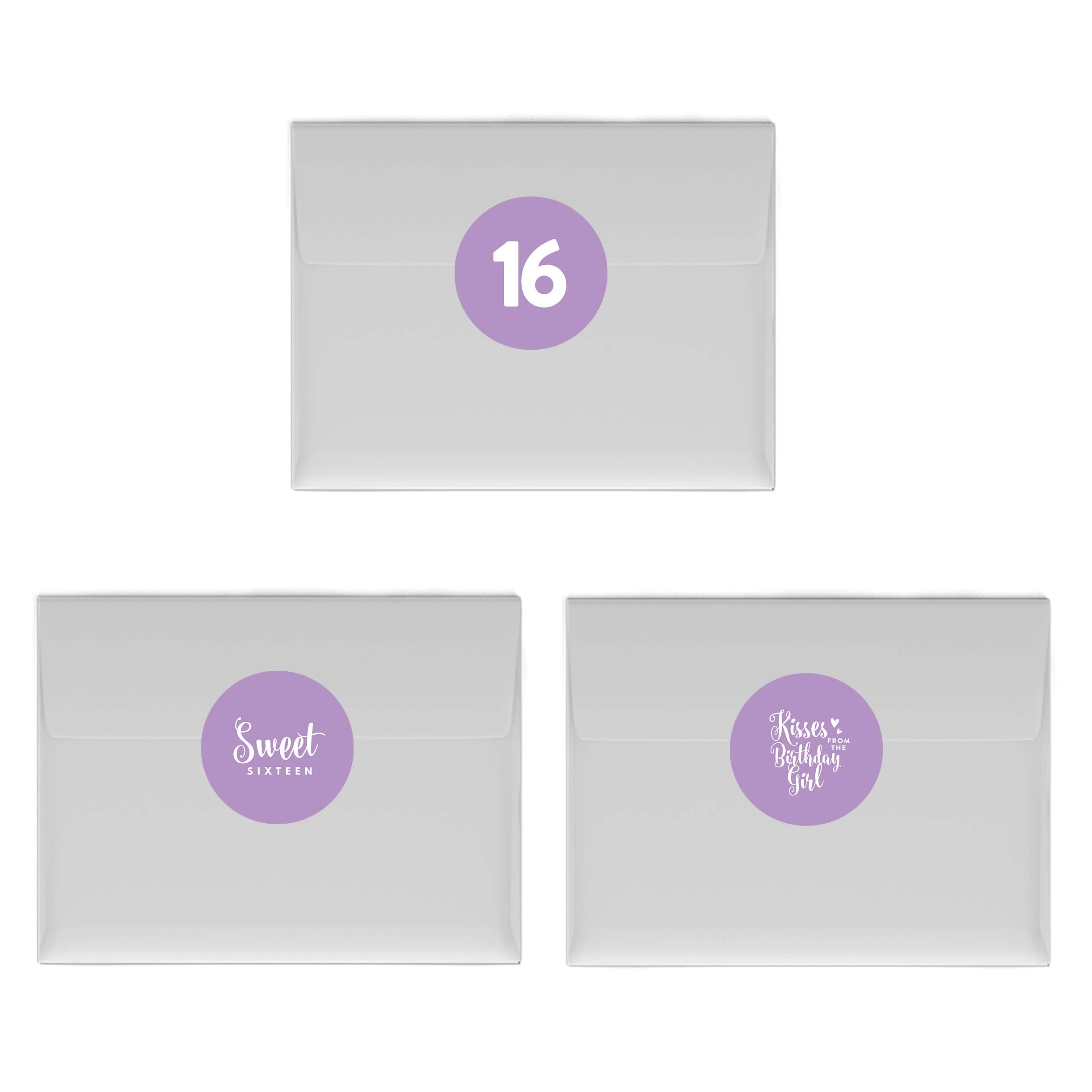 Andaz Press Chocolate Drop Labels Trio, Fits Kisses, Sweet 16 Birthday, Lavender, 216-Pack