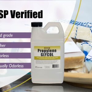 Propylene Glycol - Half Gallon - USP Certified Food Grade - Highest Purity, Humectant, Fog Machine, Humidor & Antifreeze Solution, DIY