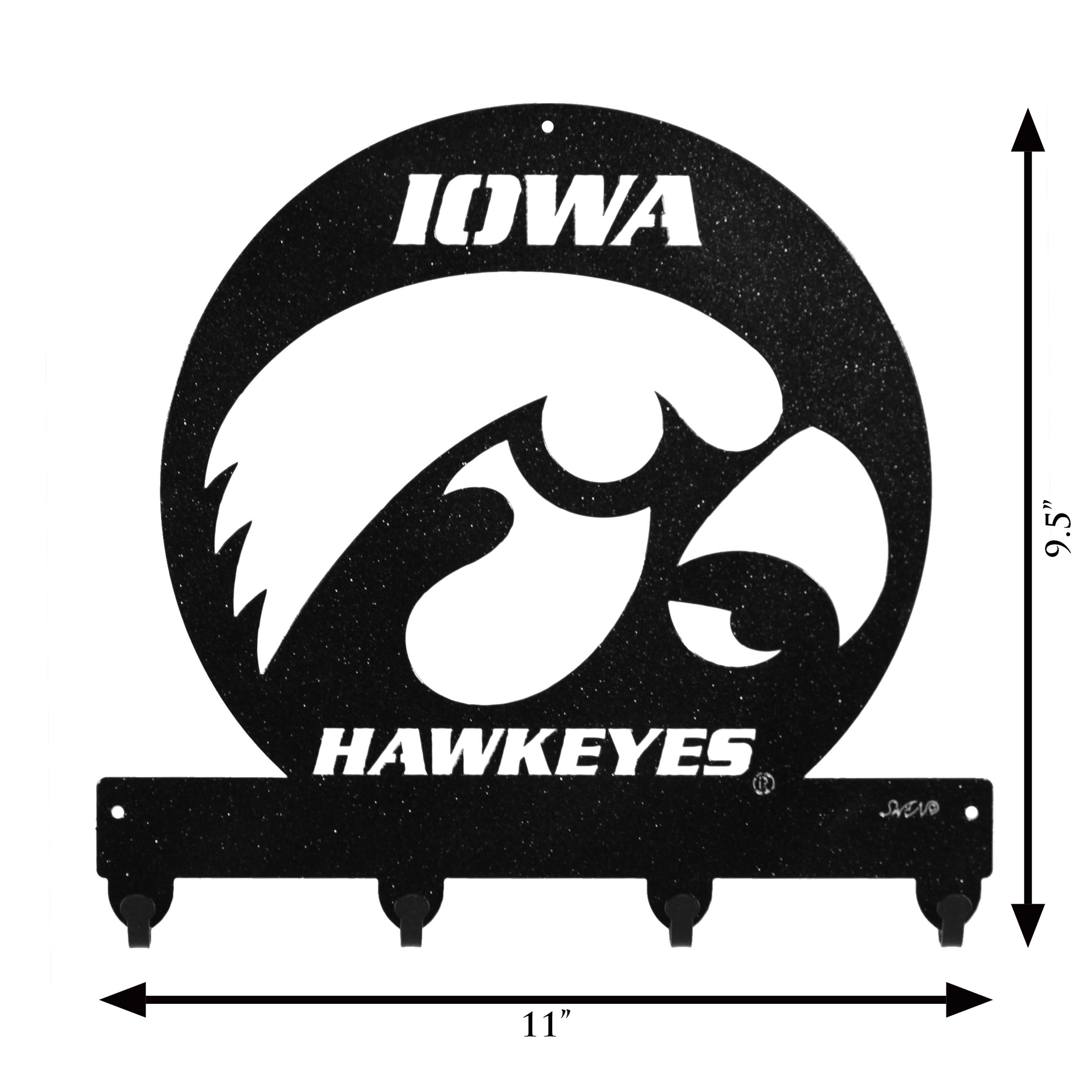 SWEN Products Iowa Hawkeyes Metal Key Chain Hanger - Leash Holder