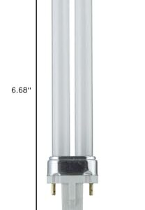 Sunlite Compact Fluorescent PL 2-Pin Single U-Shaped Twin Tube, 9 Watts, 120 Volts, 530 Lumens, 2700K Soft White, 2-Pin G23 Base, 10 Pack