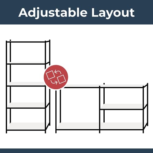 Garage Shelving Units - 71" H x 35" L x 12" W - Heavy Duty Racking - Shelves for Storage -1 Bay - Black - 5 Tier - 2000LB Capacity (400LB Per Shelf) - Workshop, Shed, Office - 5 Year Warranty