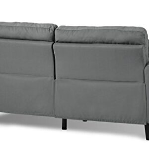 Homelegance Sinclair 72" Fabric Sofa, Gray