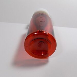 Graduated Ovals 1 Ounce Plastic Amber Medicine-Travel RX Bottles w/Caps-Perfect for Travel-Very Strong Sidewall and Secure-10 Pack-Pharmaceutical Grade Product