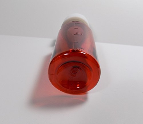 Graduated Ovals 1 Ounce Plastic Amber Medicine-Travel RX Bottles w/Caps-Perfect for Travel-Very Strong Sidewall and Secure-10 Pack-Pharmaceutical Grade Product