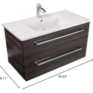 Cutler Kitchen and Bath Silhouette Wall Hung Bathroom Vanity, 30 Inches