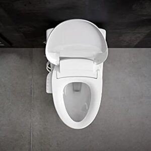 KOHLER 18751-0 PureWash E525 Elongated Warm Water Bidet Toilet Seat, Electric Bidets for Existing Toilets, Adjustable Bidet Sprayer, White