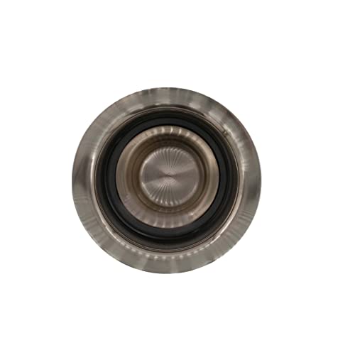 Westbrass R2082-07 3-1/2" Extra-Deep Collar Kitchen Sink Waste Disposal Flange & Stopper, Satin Nickel