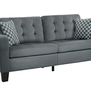 Homelegance Sinclair 72" Fabric Sofa, Gray