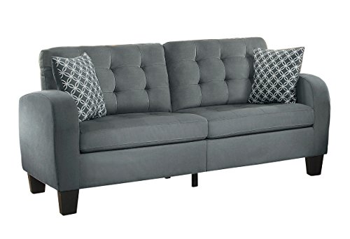 Homelegance Sinclair 72" Fabric Sofa, Gray