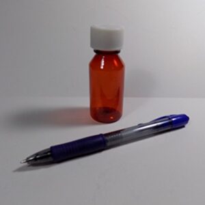 Graduated Ovals 1 Ounce Plastic Amber Medicine-Travel RX Bottles w/Caps-Perfect for Travel-Very Strong Sidewall and Secure-10 Pack-Pharmaceutical Grade Product