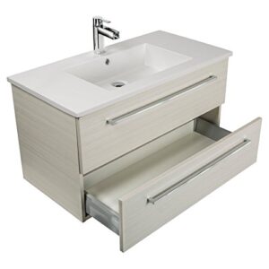 Cutler Kitchen and Bath Silhouette Wall Hung Bathroom Vanity, 30 Inches