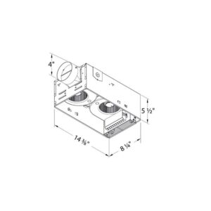 breez Delta Electronics RAD80LED BreezRadiance 80 CFM Bathroom Exhaust Fan LED Dimmable Light with Heater