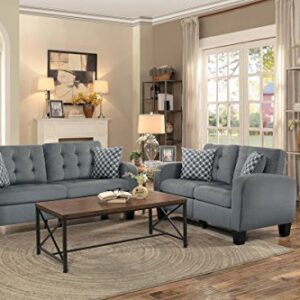 Homelegance Sinclair 72" Fabric Sofa, Gray