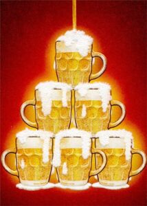 fountain of beer - avanti apress funny masculine birthday card