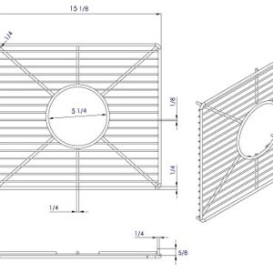 ALFI brand ABGR3618L Stainless Steel Kitchen Sink Grid for Large Side of AB3618DB, AB3618ARCH