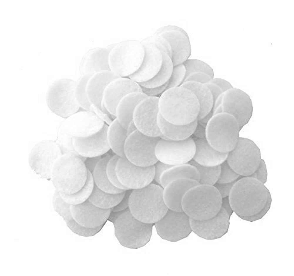 Playfully Ever After 1 Inch White 100pc Stiff Felt Circles