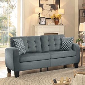 Homelegance Sinclair 72" Fabric Sofa, Gray