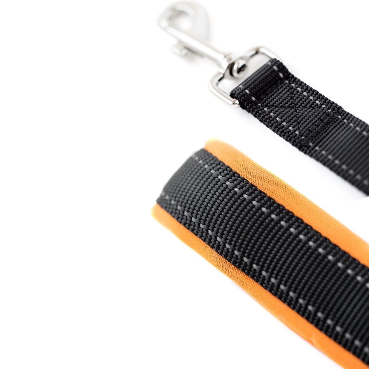 Mighty Paw Dog Leash - Reflective Design with Comfortable Padded Handles - Dog Walking Leash - Unchewable Dog Leash - Dog Leash Comfort Handle - Premium Leash for All Dog Sizes - 6 Feet (Black/Orange)