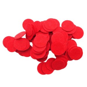 playfully ever after 1 inch red 100pc stiff felt circles