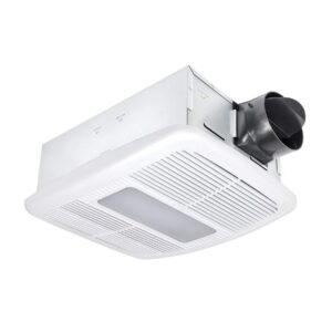 breez delta electronics rad80led breezradiance 80 cfm bathroom exhaust fan led dimmable light with heater