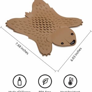 OTOTO Trivet for Kitchen Counter - Hot Pot Holder Trivet for Table - BPA Free Hot Pads for Kitchen Counter - Heat Resistant Silicone Trivet, (Grizzly)